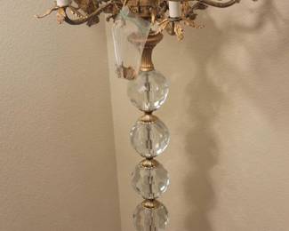 vintage lamp, brass and marble base