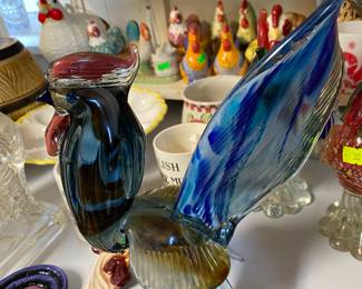 Murano style glass rooster