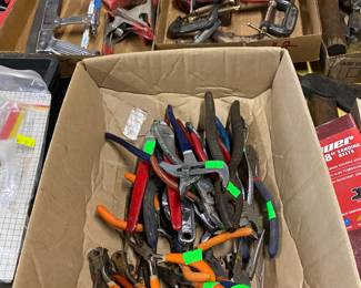 Lots of pliers and other tools