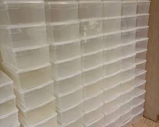 A Wall Of Container Store Storage Boxes!