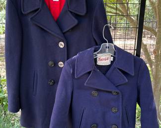 Adorable vintage child’s pea coat and one for the grown up too!