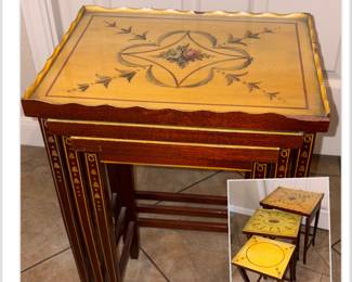 Hand Painted Nesting Tables (1930s)
