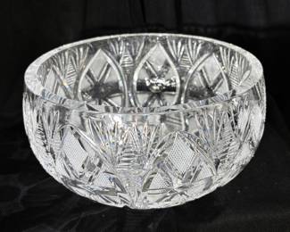 American Brilliant Crystal Cut Glass Bowl