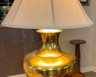 Large Vintage Brass Lamp