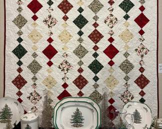 “Christmas Beads’” Handmade Quilt