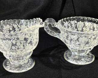 creamers and sugar bowls…
