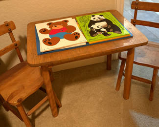 Vintage Children’s Table w/ Two Chairs