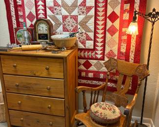 Vintage Oak Chest of Drawers
Handmade Quilt