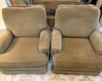 Neutral Upholstered Matching Club Chairs