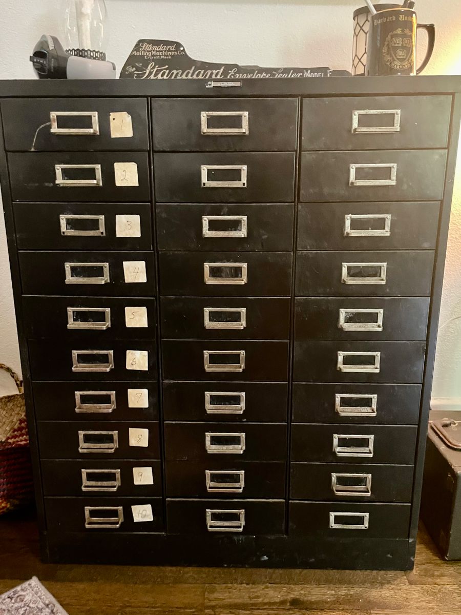 card catalog unit