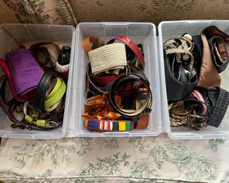 Lots of vintage belts