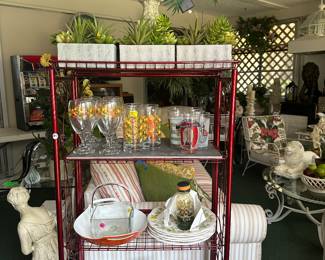 Many Vintage drinking glass sets & decor