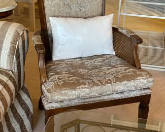 vintage chair and a beige zebra print