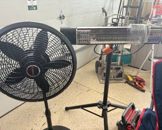 Lasko fan, Electric portable heater (on stand)