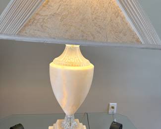Alabaster table lamps - matched set of 2