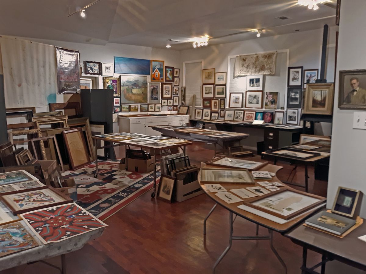 view of sale room from entry area