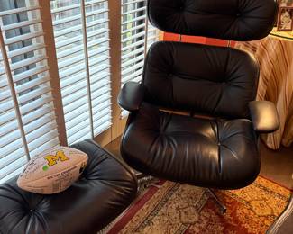 Eames-styled chair and ottoman by Selig