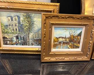 Another view of framed acrylics