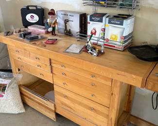 Miele vacuum bags and hardware items - work bench is not for sale 