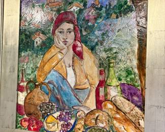 Elaine Elliot artist - "Breaking Bread in the Hills of Tuscany"
