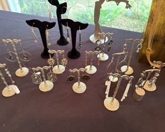 Sampling of earrings being offered - more at the sale :)