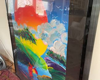 Peter Max - large scale lithograph framed