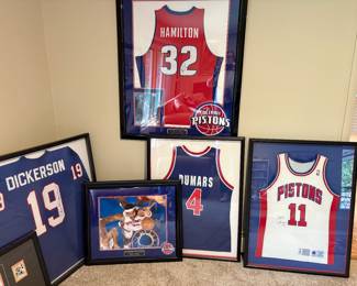 Pistons and early Dickerson jersey 