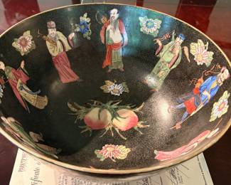 Another view of the Black cloisonne' bowl 