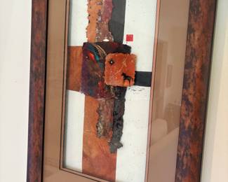 Mixed media artwork with copper