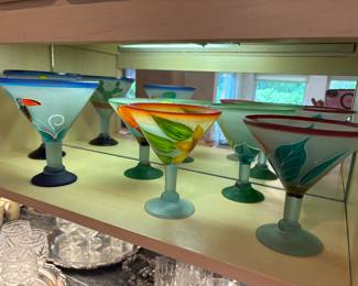 Hand-painted Margarita glasses - Mexico