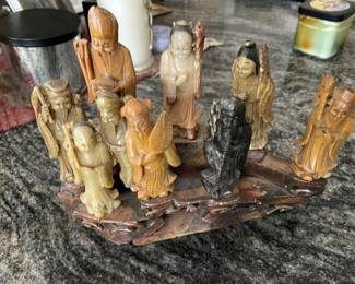 Asian soap stone figural - hand-carved