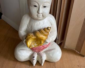 Wood - hand-carved Budha
