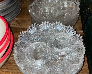 Crystal Salad Plates & Napkin Rings