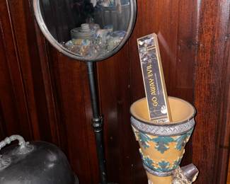 Monkey Vase W/ Tabletop Mirror