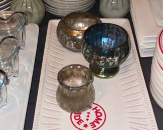 Assorted White China Plates