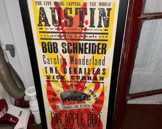 Framed Bob Schneider NYC Poster
