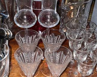 Assorted Clear Glassware