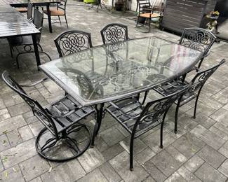 Patio Table Set W/ 6 Chairs