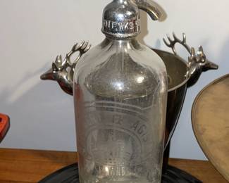 Antique Newark, NJ Advertising Seltzer Bottle
