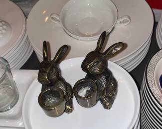 Assorted White China Plates