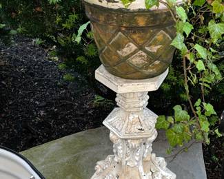 Outdoor Garden Planter & Pedestal (2 Available)
