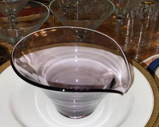 Purple Art Glass Bowl