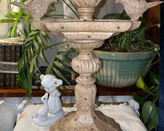 Cast Iron Bird Bath Lamp