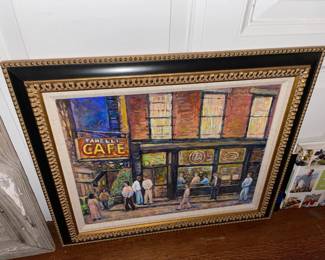Framed "Fanelli" Cafe Artwork