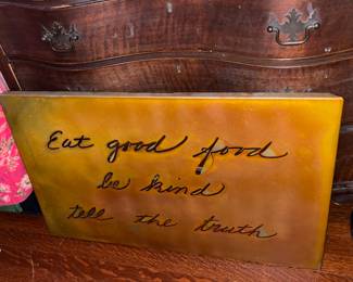 Engraved Tin Sign