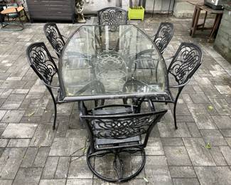 Patio Table Set W/ 6 Chairs