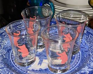 Vintage Pink Elephant Barware