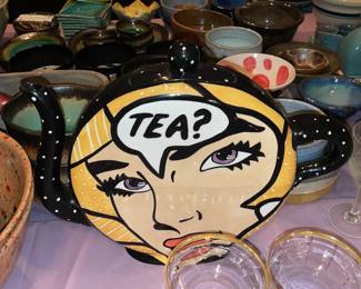 Tea Pop Art Style Teapot