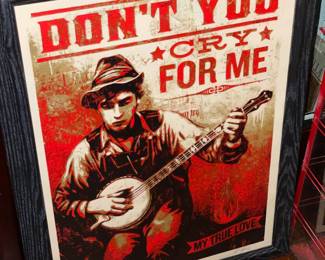 "Oh Susannah" 2012 Framed Poster Signed By Shepard Fairey