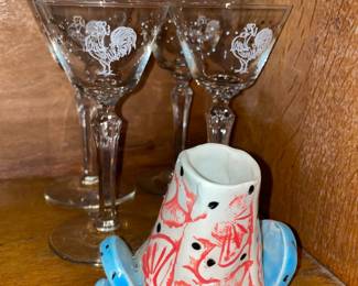 Vintage Rooster Barware